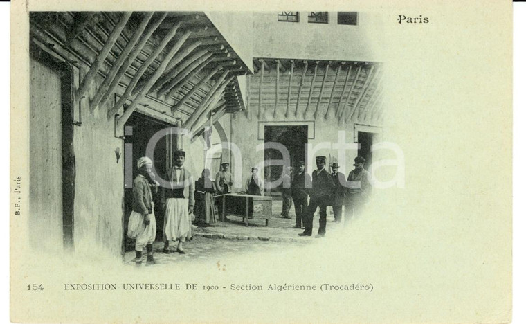 1900 PARIS EXPO UNIVERSELLE Section Algérienne TROCADERO Postcard FP VG