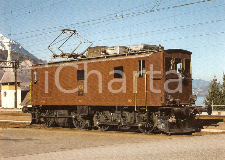 1983 SVIZZERA Berner ALPENBAHN Bern Lotschberg Simplon Locomotive Ce 4/4 308 *FG