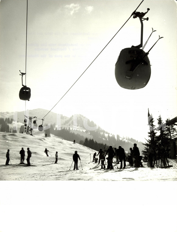 1980 ca ZWEISIMMEN (SVIZZERA) Cabinovia verso cima monte RINDERBERG *Fotografia