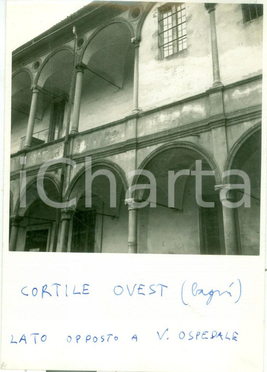 1936 MILANO Cortile ovest dell'OSPEDALE MAGGIORE prima dei restauri *Fotografia