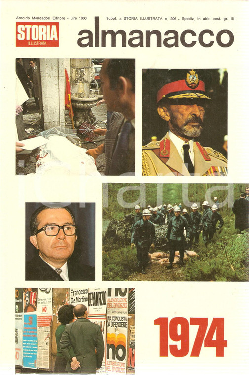 1975 STORIA ILLUSTRATA Almanacco 1974 *Edizioni MONDADORI