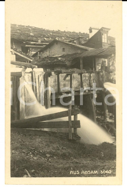 1910 ca ABSAM (AUSTRIA) Casa rurale con cascata *Cartolina FP NV