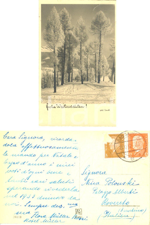 1932 BAD NAUHEIM (D) *Cartolina Flora MULLER BOSSI a Nina SAUNDERS POLONSKY