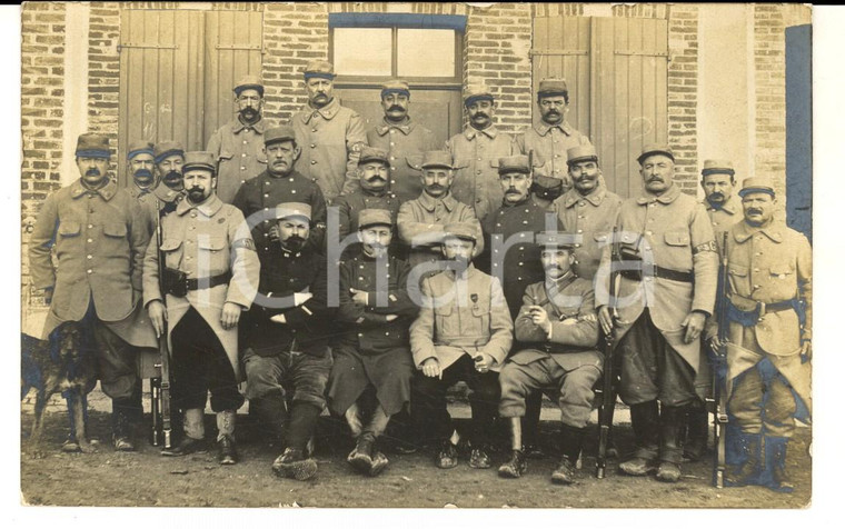 1915 ca WW1 FRANCE Soldats 46e régiment posent en groupe *Photo FP
