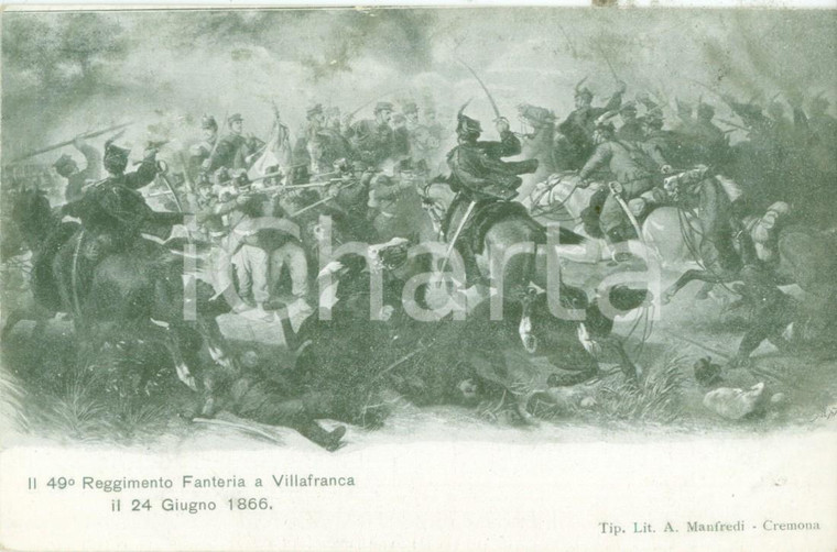 1900 ca 49° Reggimento fanteria a VILLAFRANCA *Cartolina reggimentale FP NV