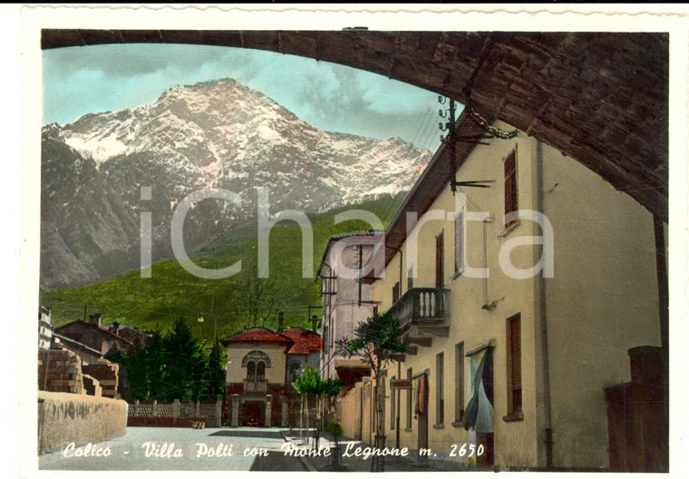 1960 ca COLICO (LC) Villa POLTI con Monte LEGNONE *Cartolina postale FG NV