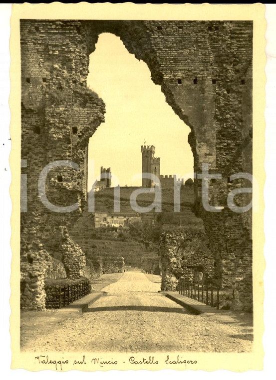 1940 VALEGGIO SUL MINCIO (VE) Veduta del Castello Scaligero *Cartolina FG VG