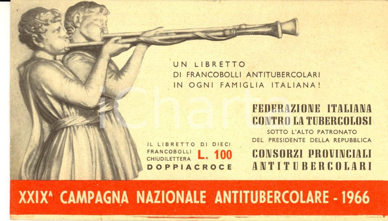 1966 XXIX Campagna Nazionale ANTITUBERCOLARE *Libretto 10 francobolli