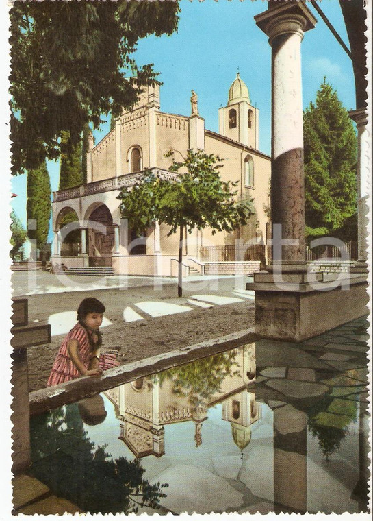 1950 ca PESCHIERA DEL GARDA (BS) Bimba visita Madonna del Frassino *Cartolina FG