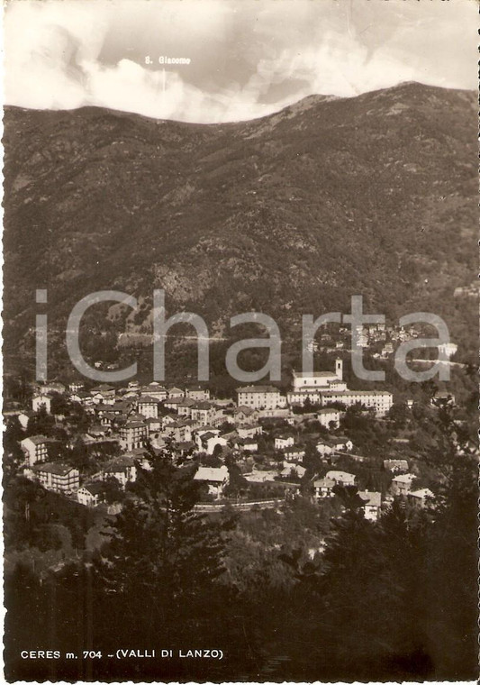 1954 CERES (TO) Panorama del paese - Valli di LANZO *Cartolina FG VG