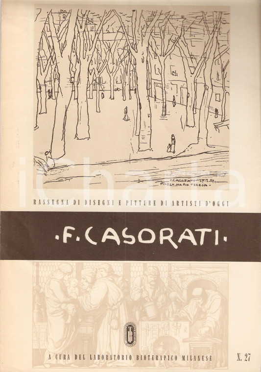 1960 MILANO Laboratorio bioterapico milanese - Pittore Felice CASORATI *3 stampe