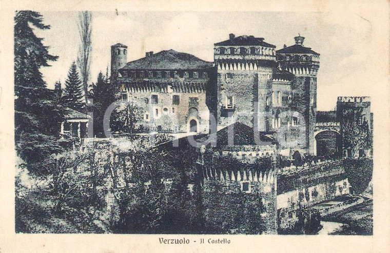 1931 VERZUOLO (CN) Veduta del castello *Cartolina FP VG