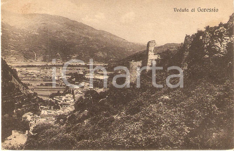 1925 ca GARESSIO (CN) Panorama del paese *Cartolina FP NV