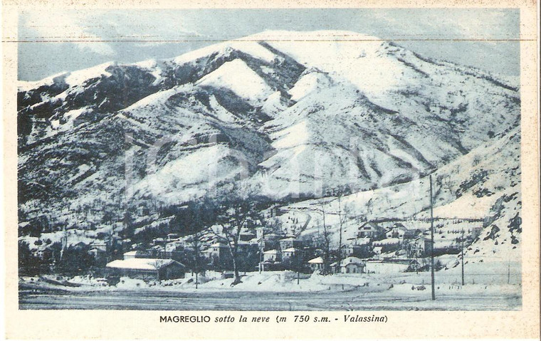 1939 MAGREGLIO (CO)  Il paese sotto la neve - VALSASSINA *Cartolina FP NV