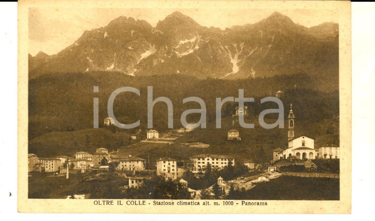 1930 ca OLTRE IL COLLE (BG) Panorama del paese *Cartolina postale FP NV