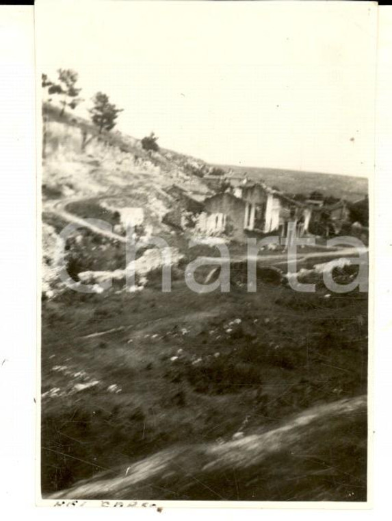 1926 REDIPUGLIA Veduta con le case bombardate *Fotografia VINTAGE 6x8 cm