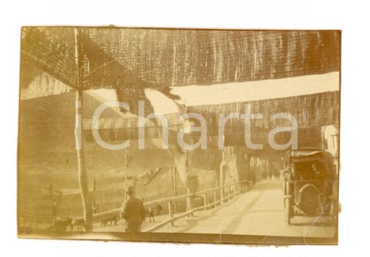 1918 WW1 SOLAGNA (VI) Passaggio di militari italiani *Foto 7x5 cm