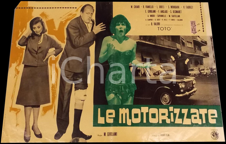 1963 LE MOTORIZZATE Totò Raimondo VIANELLO Sandra MONDAINI Fotobusta DANNEGGIATA