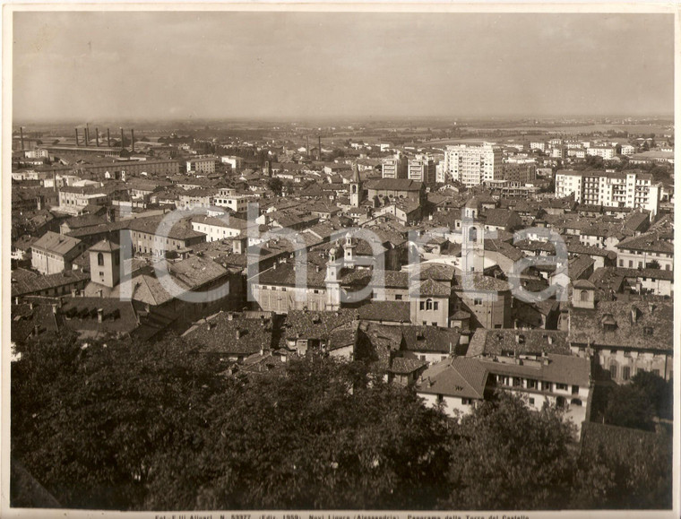 1959 NOVI LIGURE Panorama dalla Torre del Castello *Foto artistica ALINARI 25x20