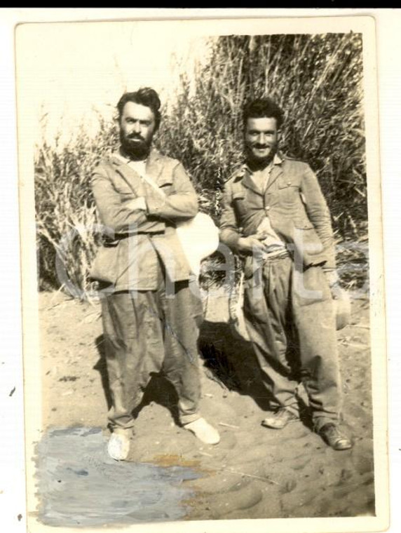 1928 CUFRA (LIBIA)  Interprete FORNARI e mar. PULIGHEDDU dopo la prigionia *Foto