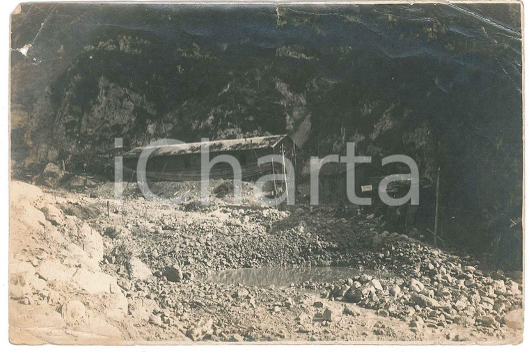 1918 WW1 ZONA DI GUERRA Edifici e tralicci colpiti ^Foto DANNEGGIATA 16x11 cm