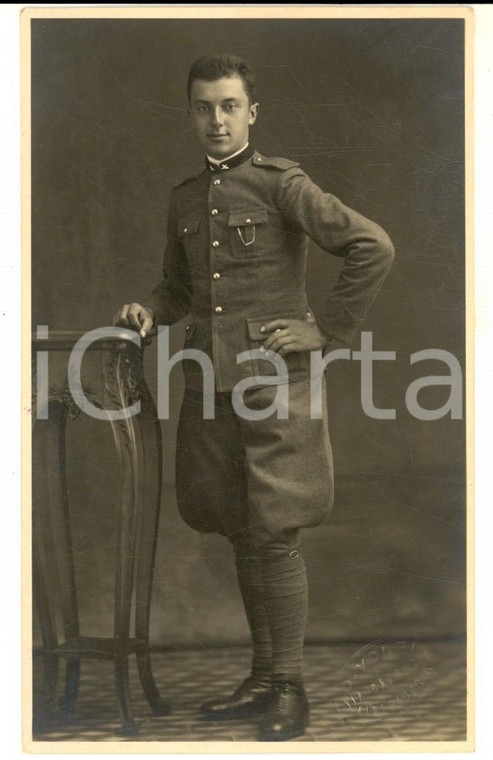 1930 ALESSANDRIA Ritratto di ufficiale di fanteria - Foto cartolina O. VOLPI