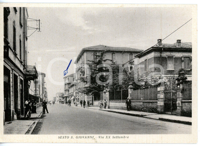 1953 SESTO SAN GIOVANNI (MI) Scorcio di via XX SETTEMBRE *Cartolina ANIMATA - FG