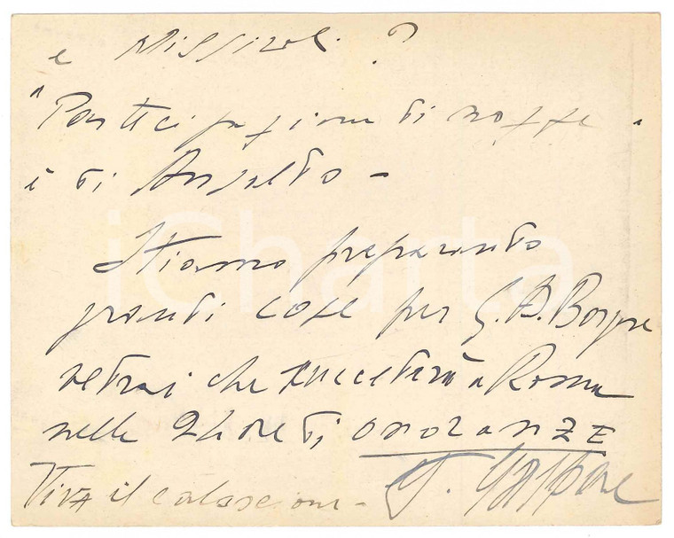 1960 ca NAPOLI Biglietto libraio Gaspare CASELLA a un amico - Autografo