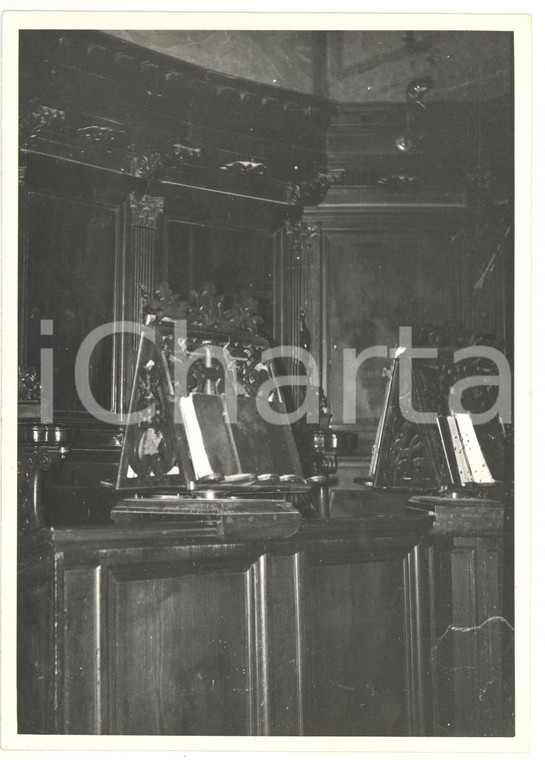 1971 COLLEPARDO Certosa di TRISULTI - Coro intagliato *Foto VINTAGE 13x18 cm