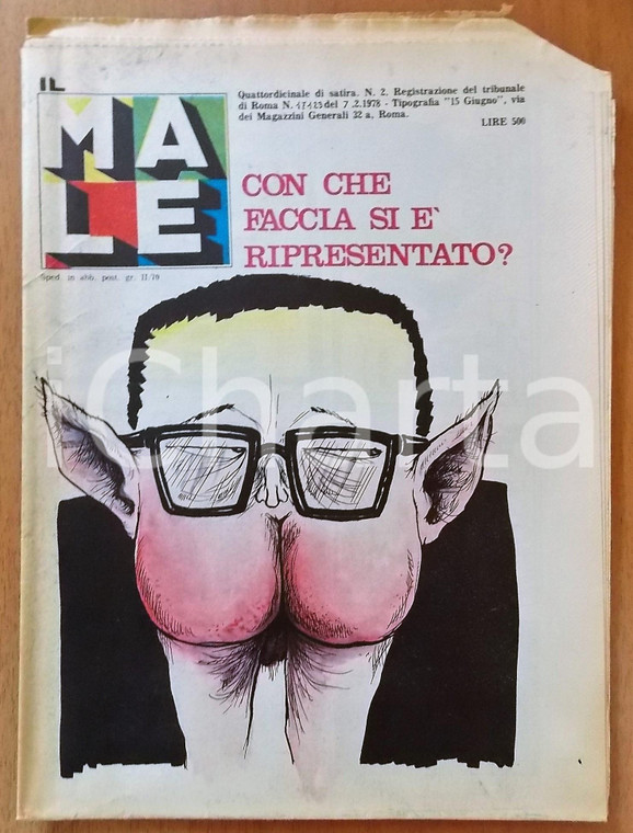 1978 IL MALE Ritratto satirico Giulio Andreotti - Rivista illustrata anno I n° 2