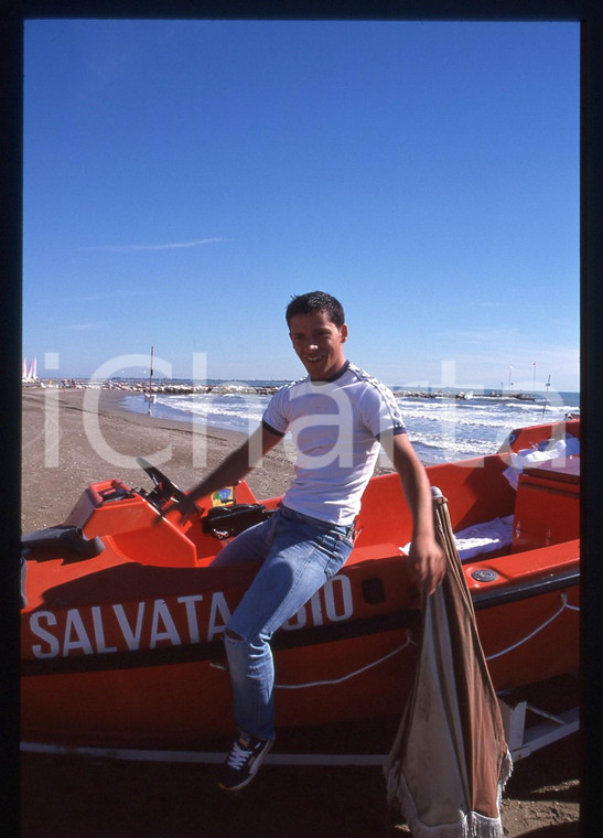 35mm vintage slide* 2000 LIDO DI VENEZIA Ricardo MENESES sul pattino *Ritratto 4