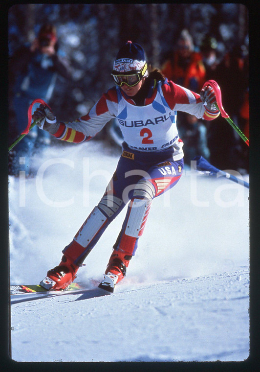 35mm vintage slide* 1989 VAIL Mondiali SCI ALPINO Tamara MCKINNEY - SLALOM