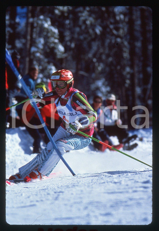 35mm vintage slide* 1989 VAIL Mondiali SCI ALPINO Mateja SVET durante lo SLALOM