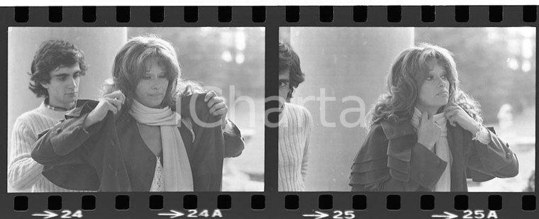 35mm LOTTO 2 NEGATIVI* 1974 CINEMA Lea MASSARI sul set di ALLONSANFAN