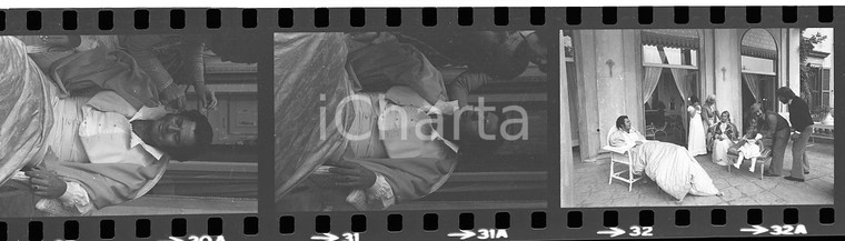 35mm LOTTO 3 NEGATIVI* 1974 CINEMA Marcello MASTROIANNI sul set di ALLONSANFAN