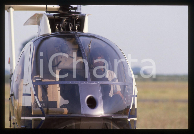 35mm vintage slide* 1988 VILLA SAN MARTINO Nelson PIQUET Pilota elicottero (95)