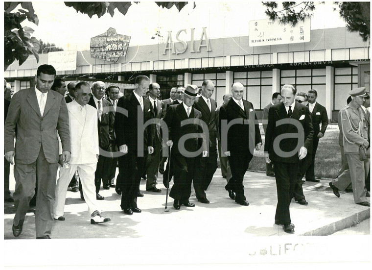 1953 NAPOLI Luigi EINAUDI inaugura Mostra d'Oltremare *Foto 18x13 cm