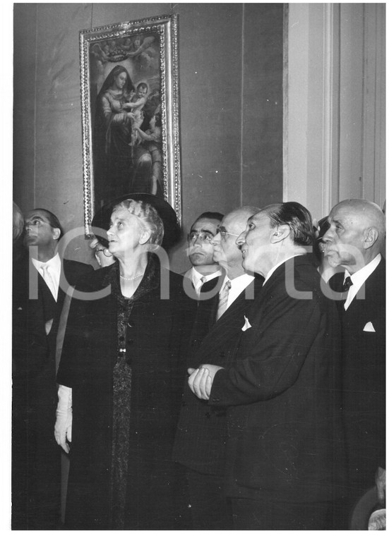 1953 ROMA Galleria Palazzo Barberini - Luigi EINAUDI in visita con la moglie 