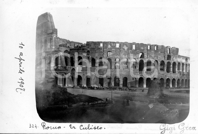 1907 ROMA il Colosseo * Foto cartolina animata NV 