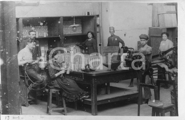 1915 ROMA Fratelli Spierer Pile Elettriche Salone macchine laminatrici dettaglio