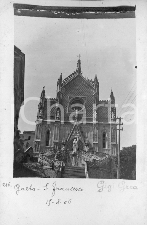 1906 GAETA Facciata del Tempio di San Francesco ***Fotocartolina