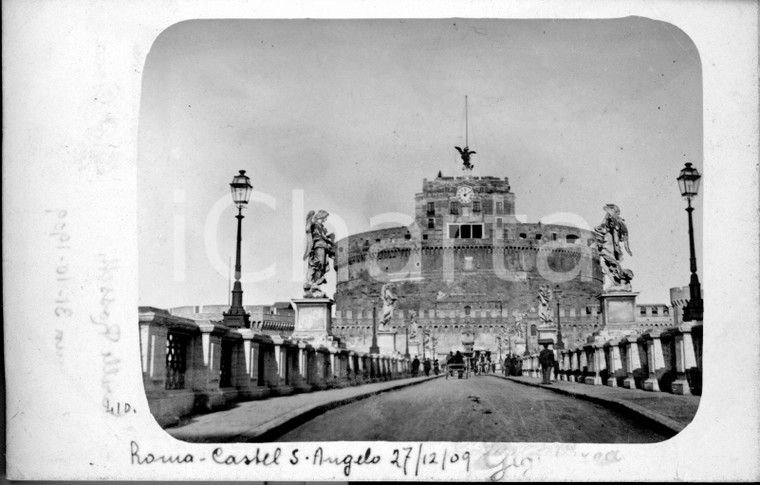 1909 ROMA Veduta di Castel Sant'Angelo *Fotocartolina
