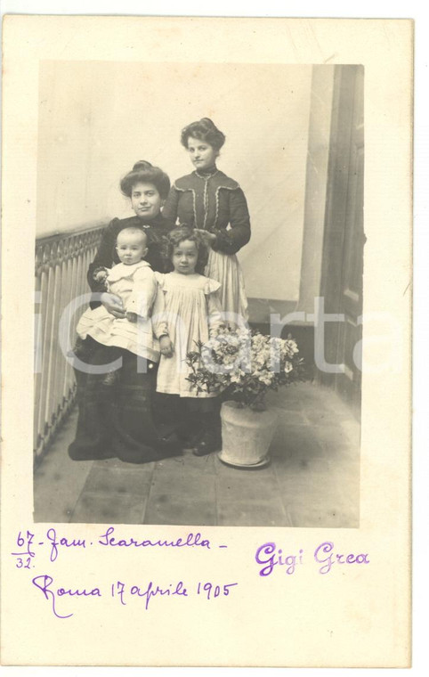 1905 ROMA Ritratto al femminile - Famiglia SCARAMELLA *Fotocartolina