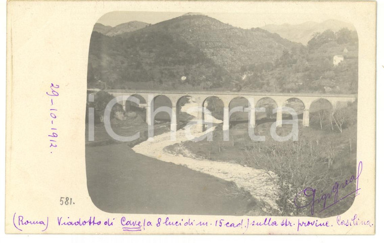 1912 ROMA Provinciale Casilina - Veduta del viadotto *Fotocartolina VINTAGE