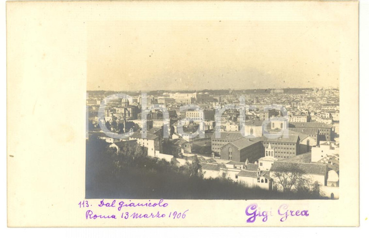 1906 ROMA Veduta panoramica dal Gianicolo *Fotocartolina