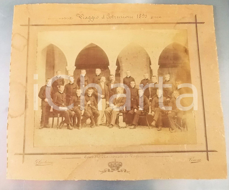 1895 VENEZIA Alunni Convitto Nazionale di VOGHERA in gita - Foto RARA 48x41 cm