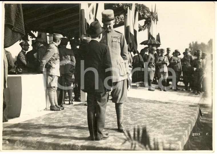 1918 WW1 REGIO ESERCITO Cerimonia militare con il Duca d'Aosta - Foto 16x11 cm