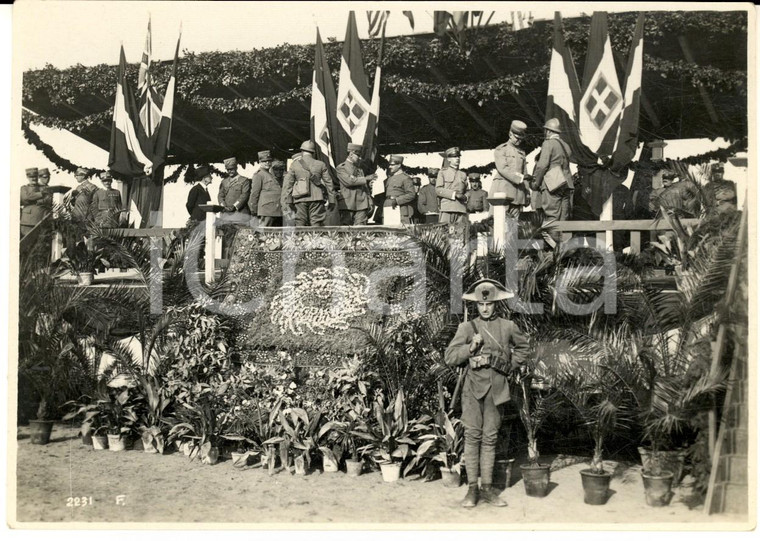 1918 WW1 REGIO ESERCITO Cerimonia premiazione ufficiali con il Duca d'Aosta FOTO