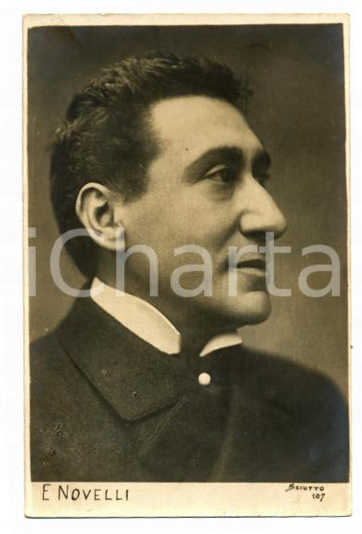 1910 ca TEATRO Ermete NOVELLI Ritratto dell'attore *Cartolina SCIUTTO FP NV