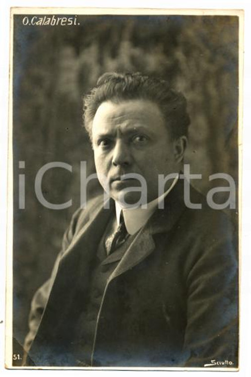 1910 ca TEATRO Osvaldo CALABRESI Ritratto dell'attore *Cartolina FP NV